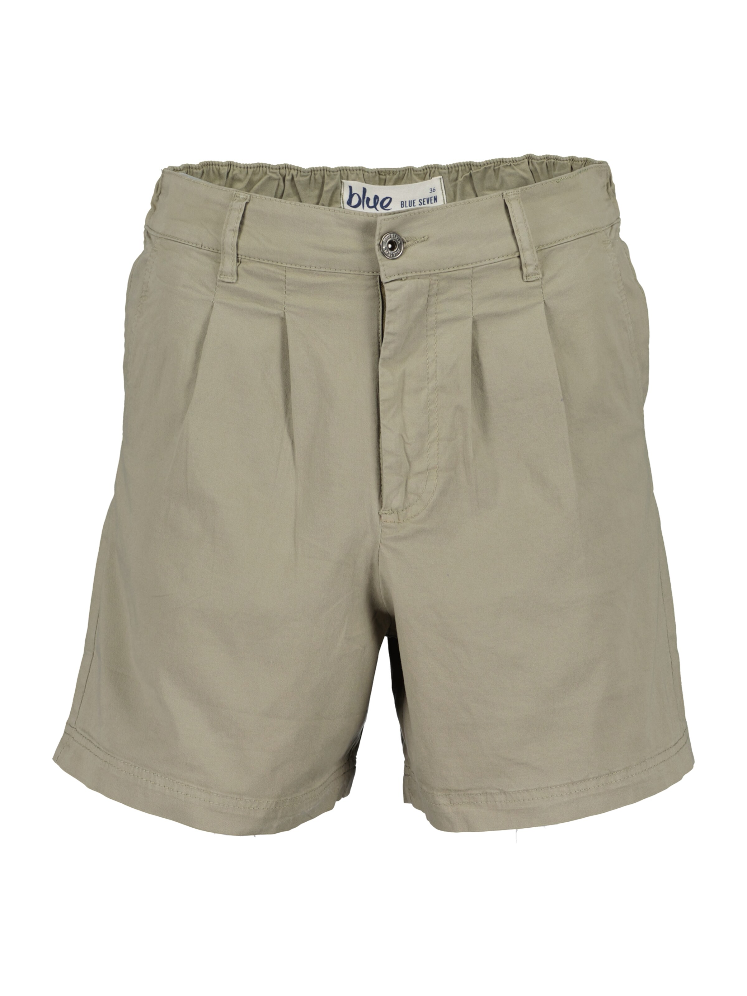 BLUE SEVEN Pleat-Front Pants in Green: front