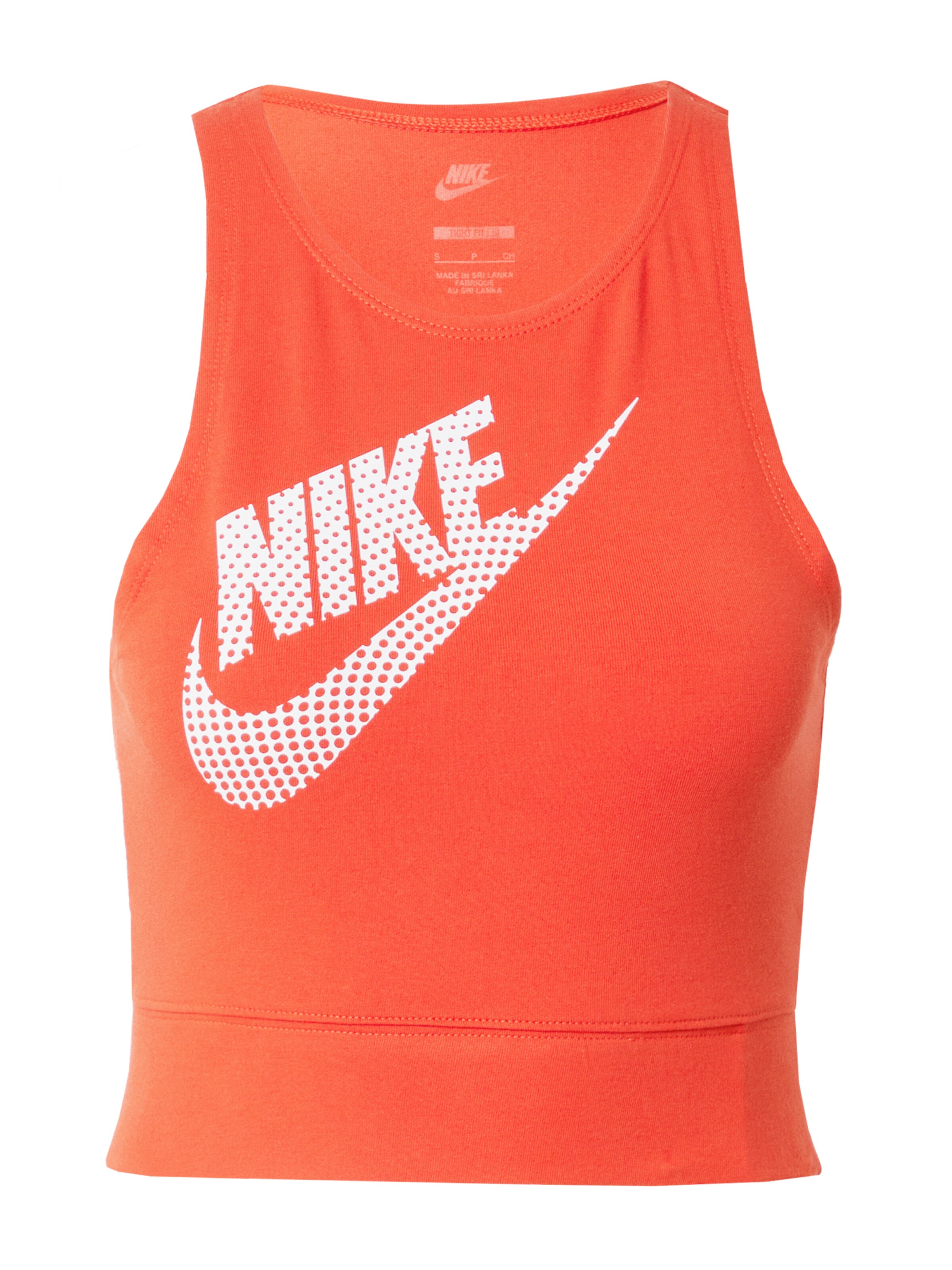 Nike Sportswear Haut en rouge orangé / blanc, Vue avec produit