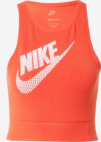 Nike SportswearTop - crvena boja: prednji dio