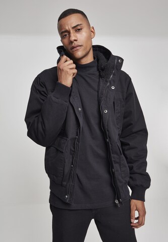 Urban Classics Between-season jacket in Black: front