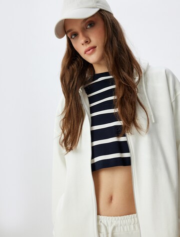 Koton Sweatjacke in Weiß