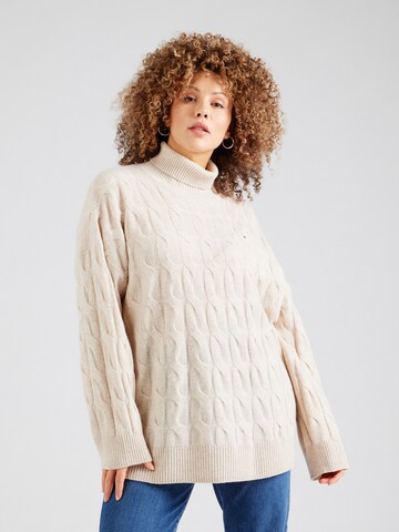 Tommy Hilfiger Curve Pullover in Beige: Vorderseite