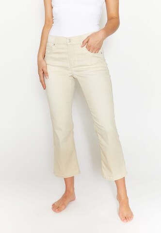 Angels Boot cut Jeans 'Leni Crop' in Beige: front