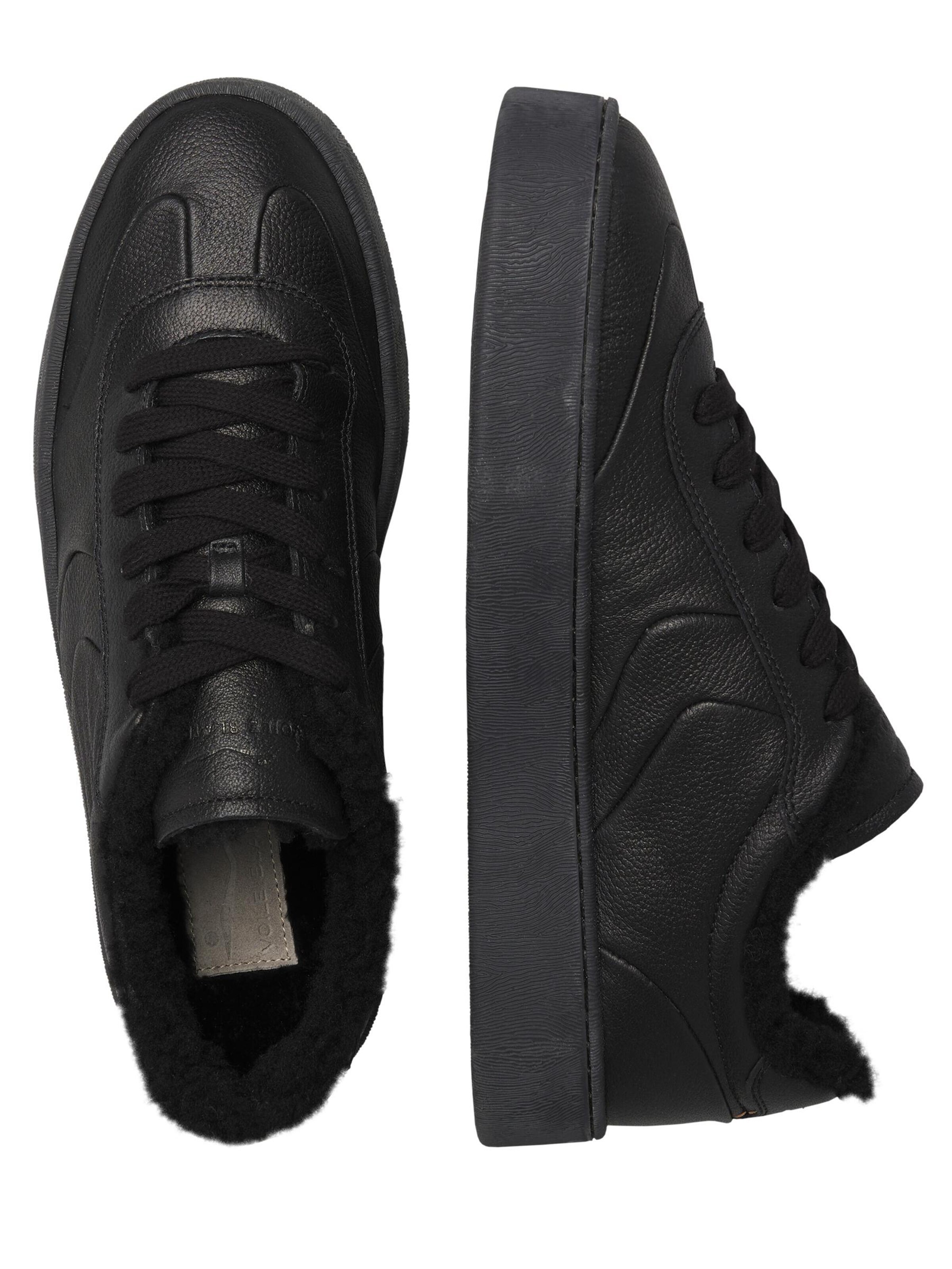 Voile blanche Sneakers laag 'MIND 02 MAN FUR' in Zwart: voorkant