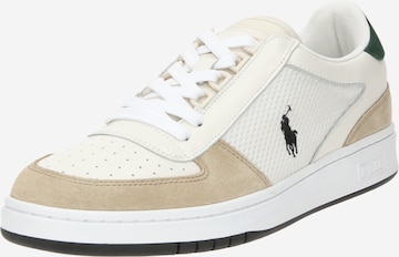 Baskets basses Polo Ralph Lauren en beige : devant