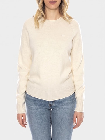 Pull-over 'Pullover XJF -- Women's Crew Neck Sweater White Women' LACOSTE en blanc