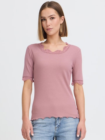 Oxmo - Camiseta ' OXNSuna Lace ' en rosa: frente