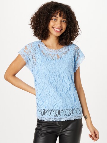 Cream Blouse 'Vivi' in Blauw: voorkant