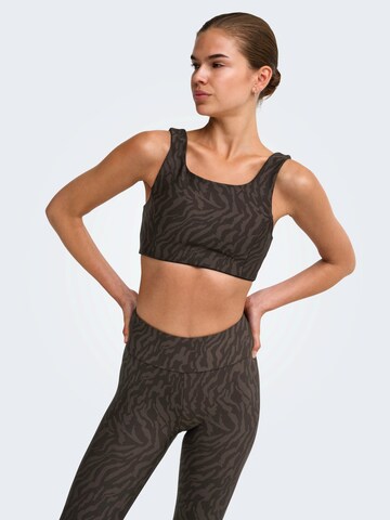 ONLY PLAY Bralette Sports Bra 'ONPDANA-2' in Brown: front
