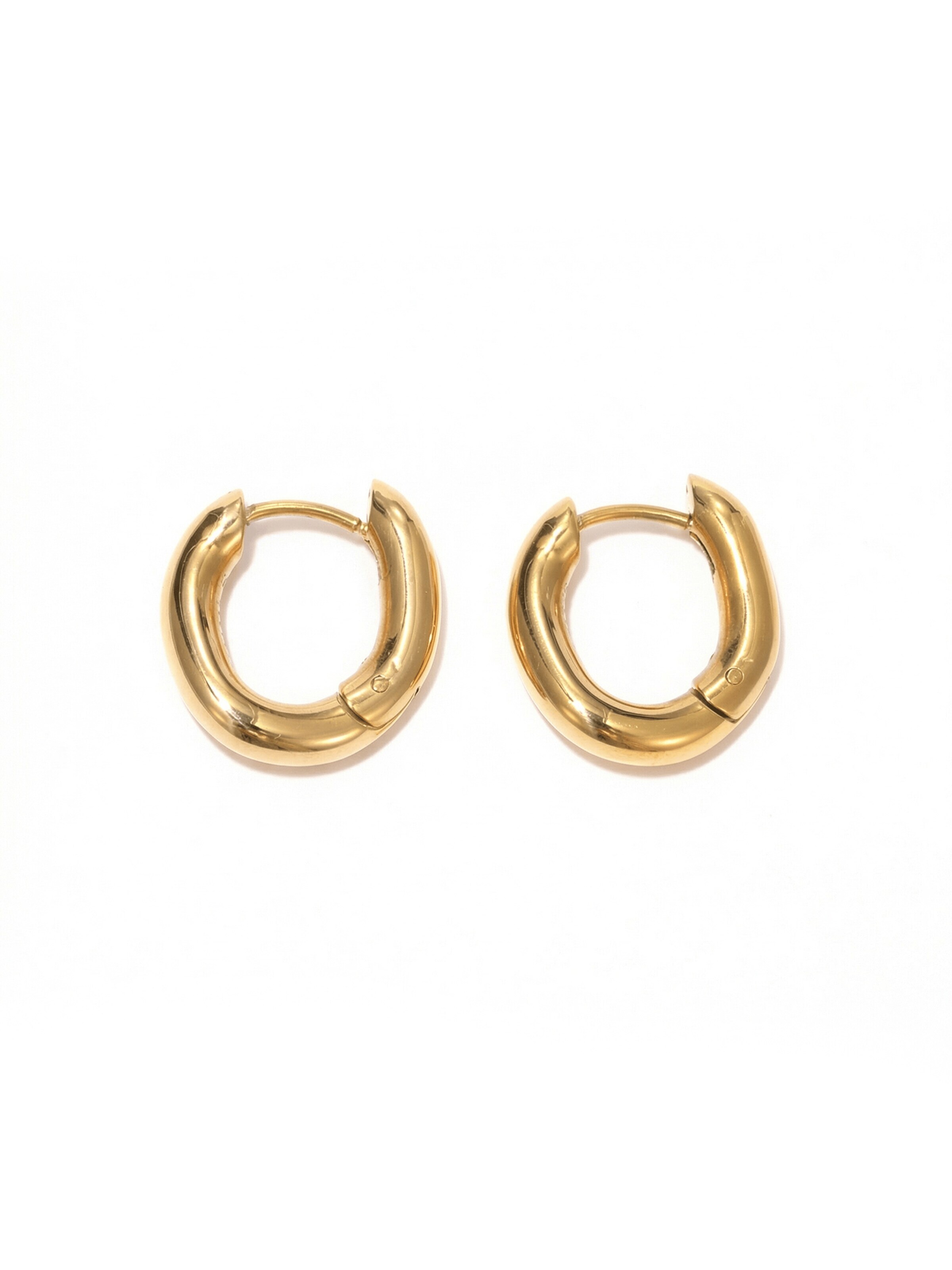 lePelou Earrings 'FLOW' in Gold: front