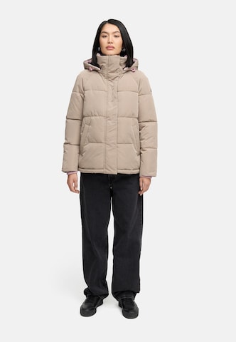 MARIKOO Winterjas 'Omariaa 16' in Beige: voorkant