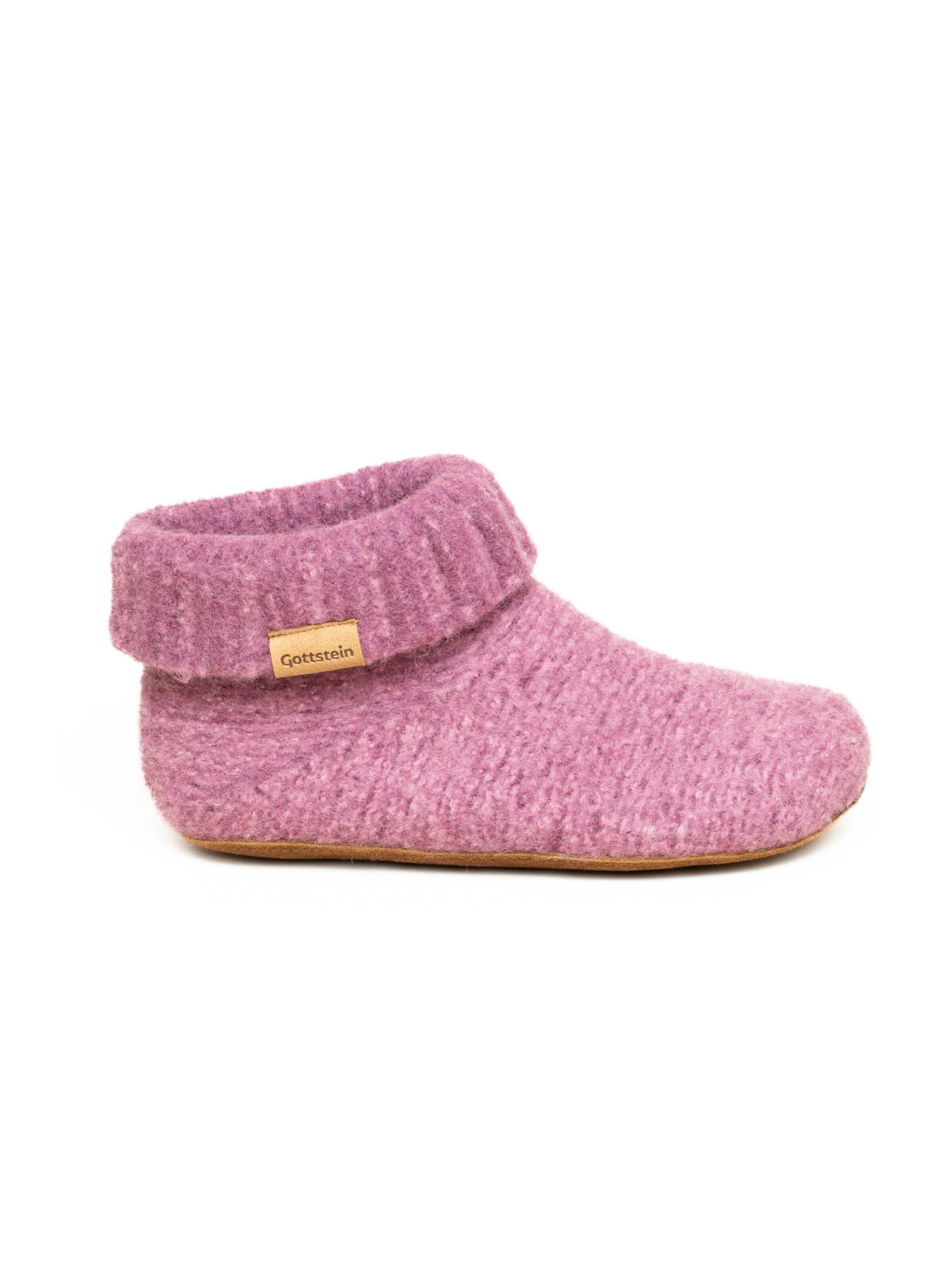 Gottstein Slippers 'Hüttenschuhe Knit Boot' in Pink