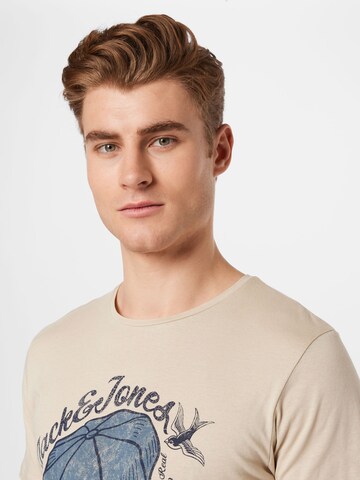 JACK & JONES T-Shirt 'Dome' in Beige
