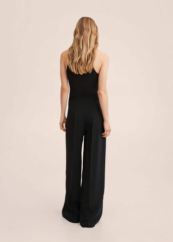 MANGO Wide leg Pantalon 'Justo' in Zwart