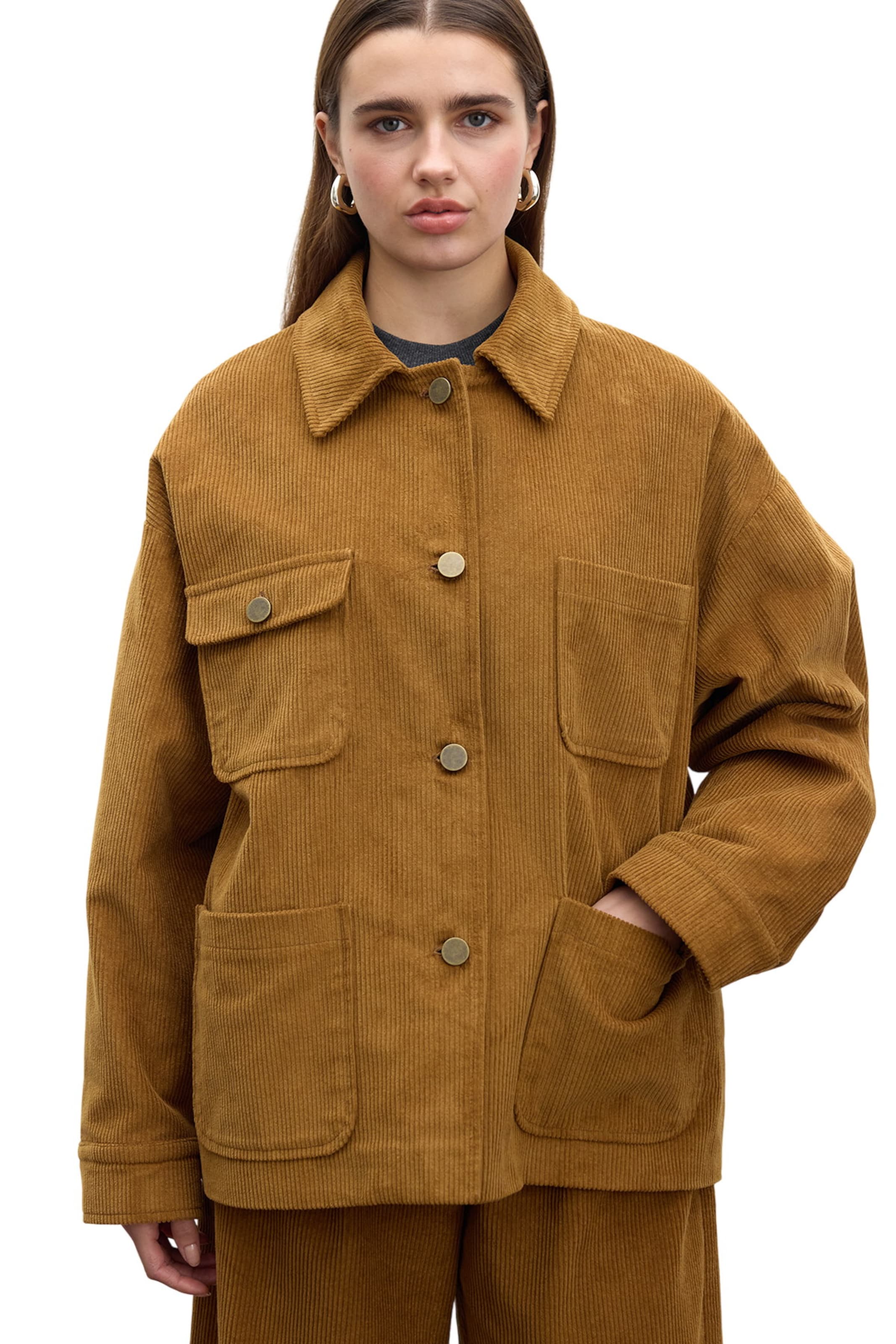 MANUKA Jacke in Braun: Vorderseite