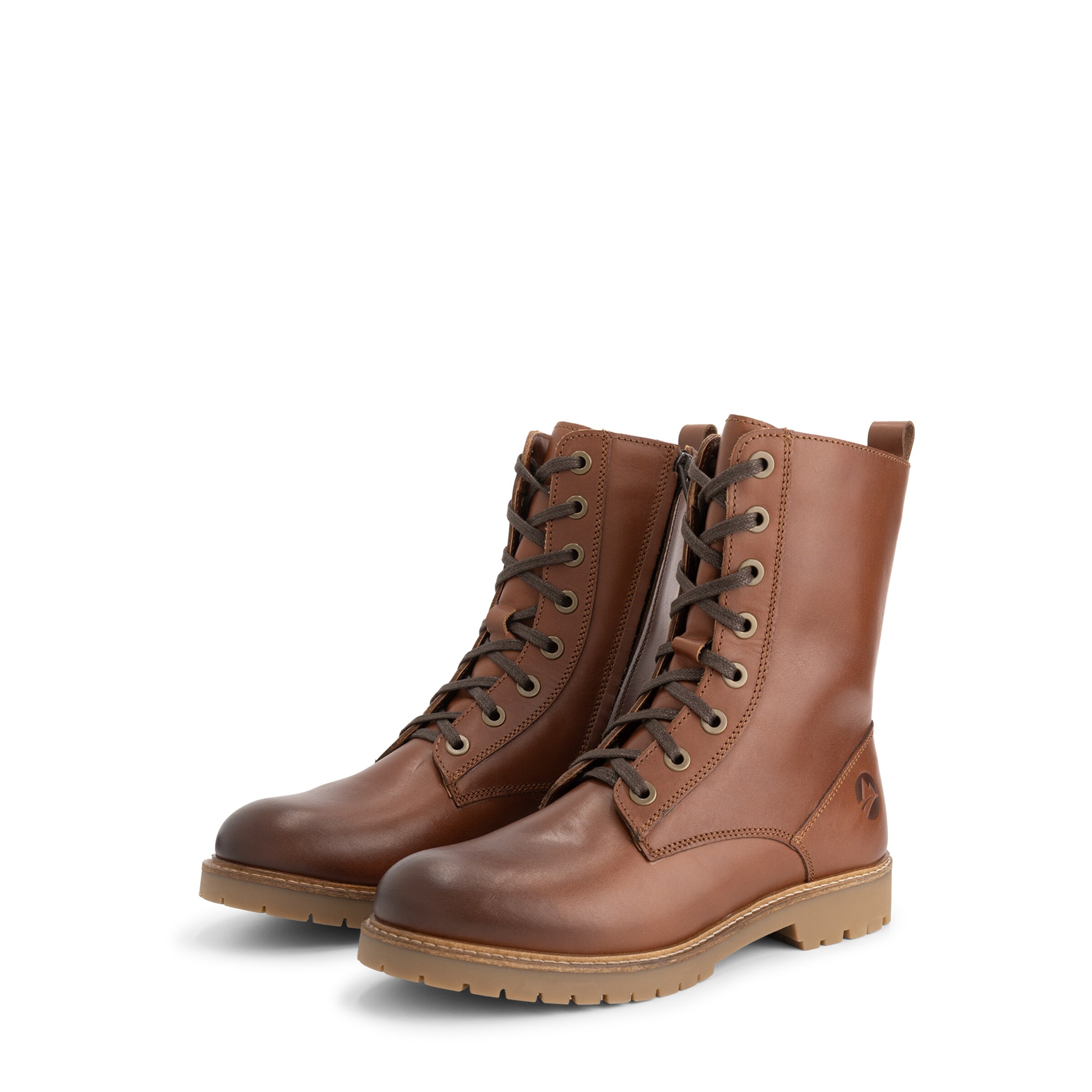 Travelin Lace-up bootie 'Forsol' in Brown