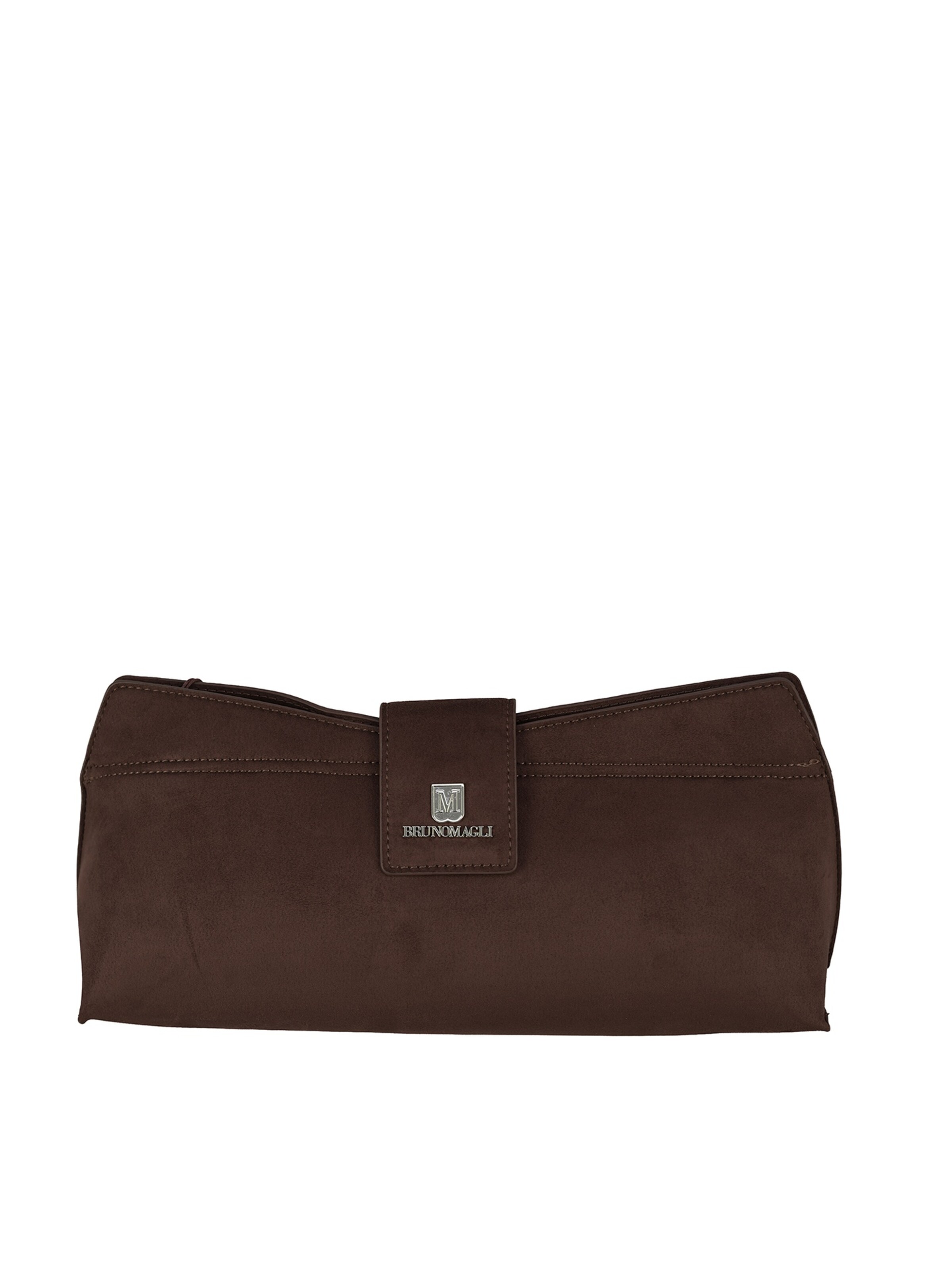 Pochette 'Pochette Sandra Bruno Magli PU Leather Zip' di Bruno Magli in marrone: frontale