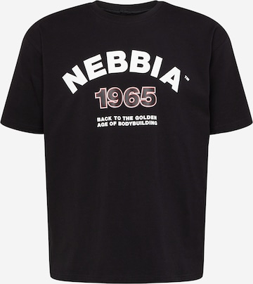 NEBBIA Функционална тениска 'Golden Era' в черно: отпред