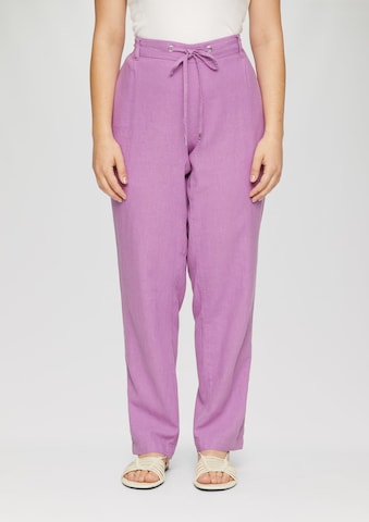 Effilé Pantalon QS en violet : devant