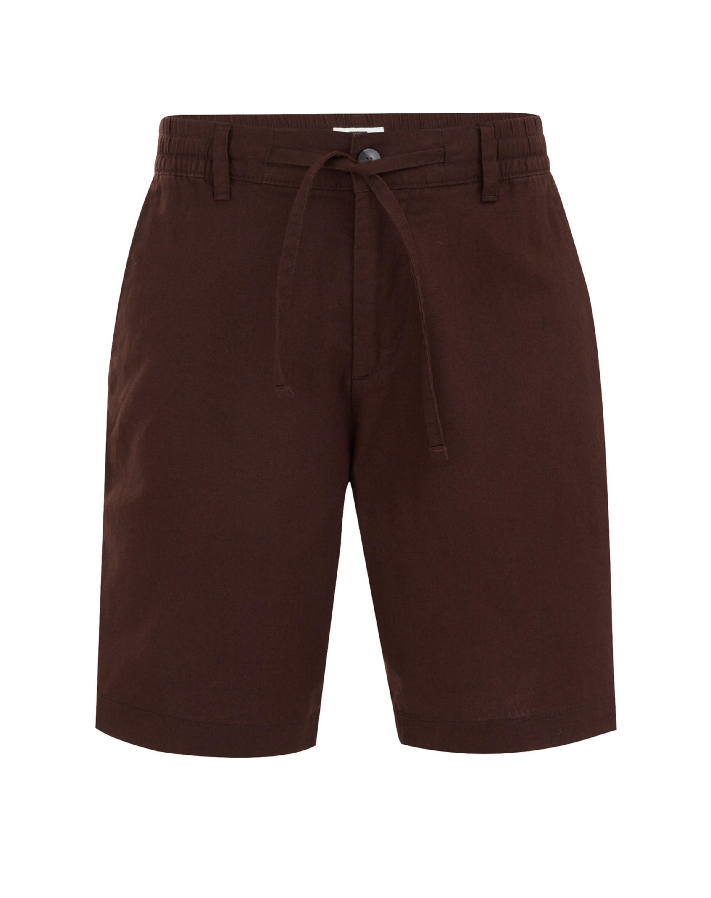 WE Fashion Loosefit Lærredsbukser i brun: forside