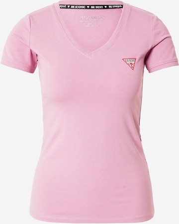 T-shirt GUESS en rose : devant