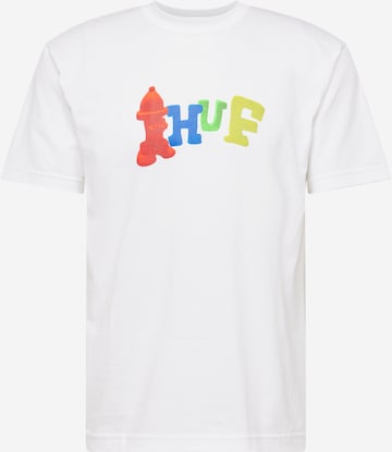 T-Shirt 'Claytime' HUF en blanc : devant