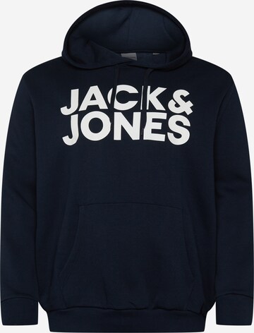 Jack & Jones Plus Sweatshirt 'Ecorp' in Blauw: voorkant