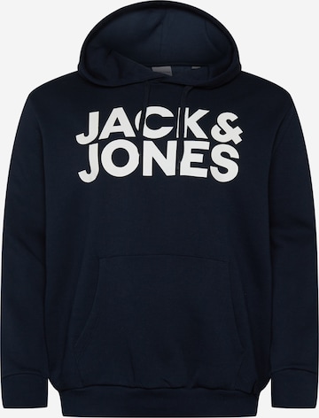 Jack & Jones Plus Mikina 'Ecorp' – modrá: přední strana