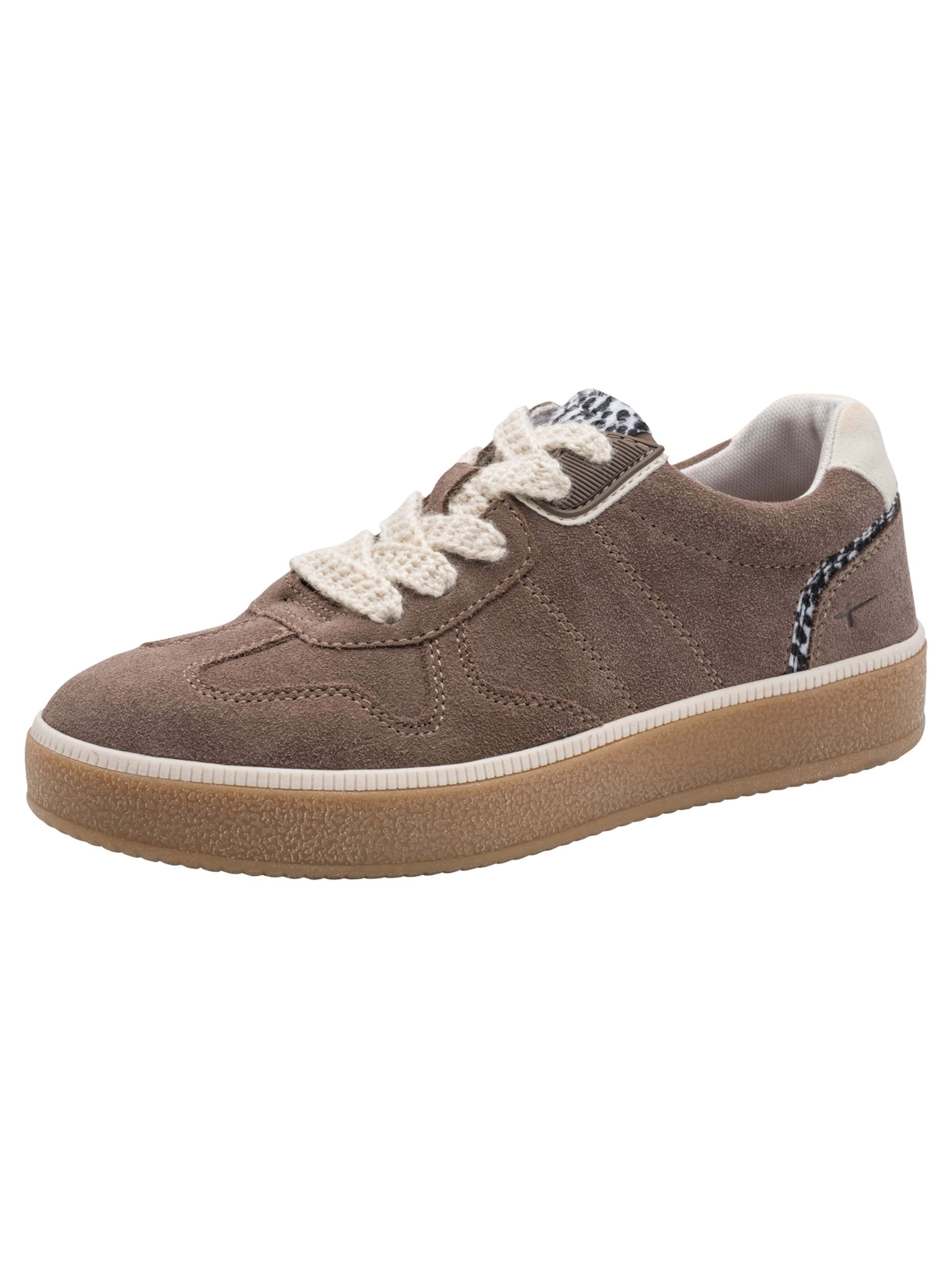 Tamaris Sneaker in 36 in creme / dunkelbraun / hellgrau / schwarz, Produktansicht