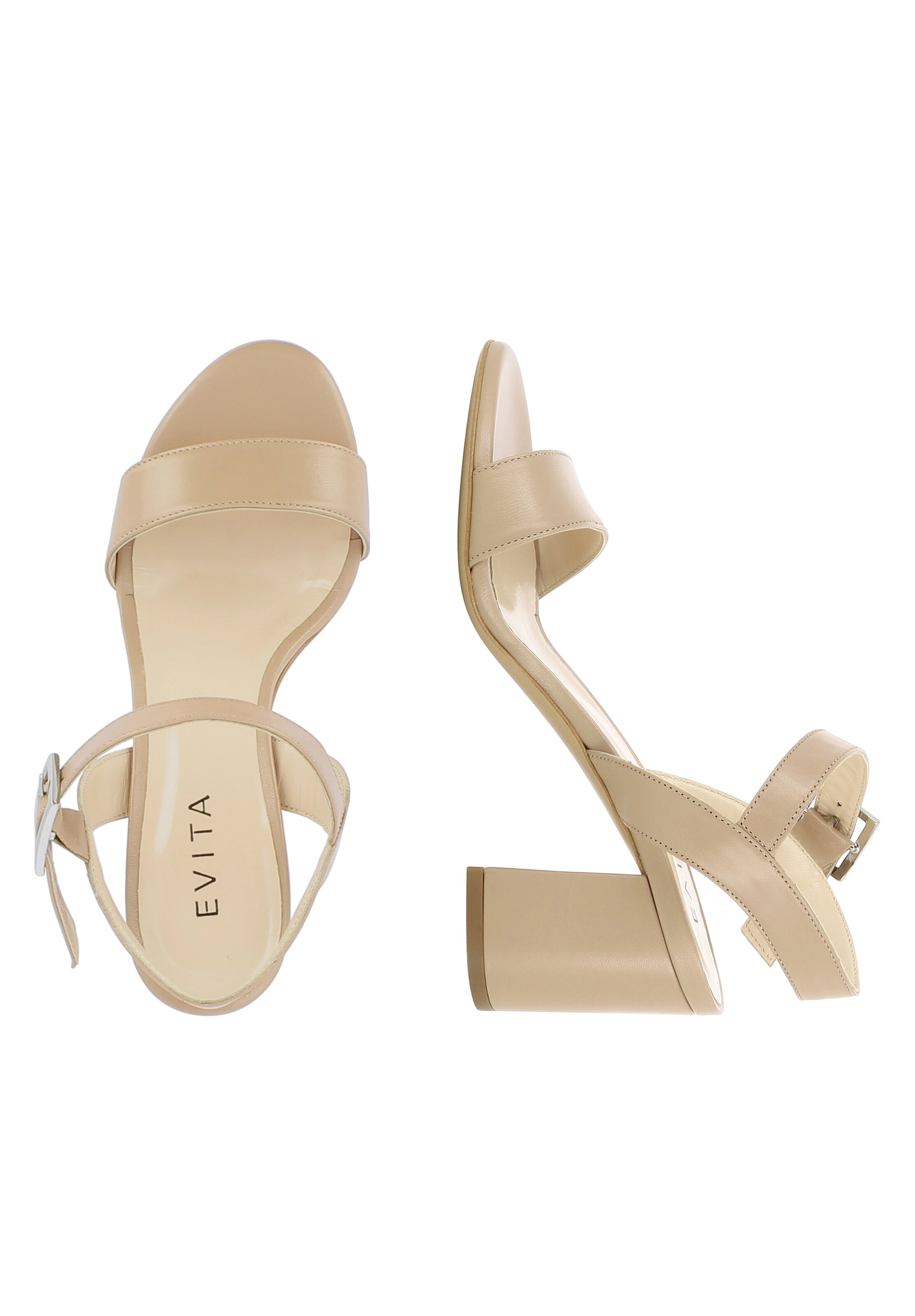 EVITA Sandalen met riem in Beige