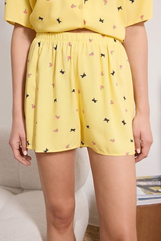 Trendyol Short Pajama Set in Yellow