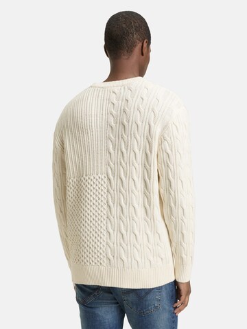 TOM TAILOR DENIM Pullover in Beige