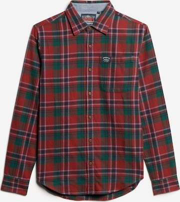 Superdry Comfort fit Overhemd in Rood: voorkant