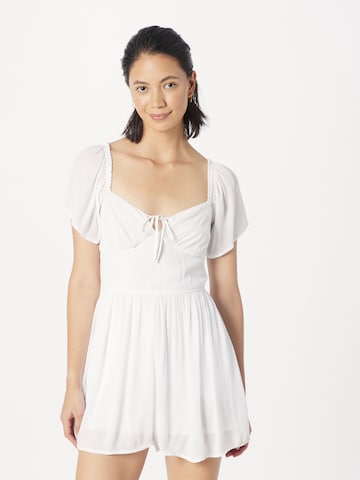 HOLLISTER Ολόσωμη φόρμα σε λευκό: μπροστά