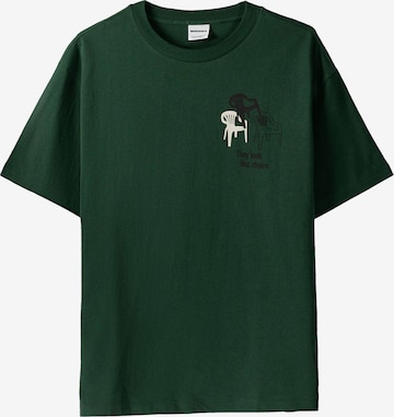 Bershka Shirt in Groen: voorkant