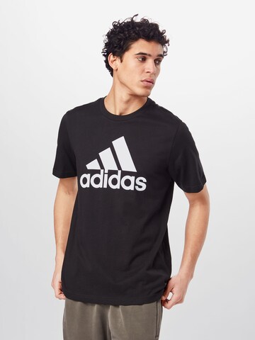 ADIDAS SPORTSWEAR Functioneel shirt 'Essentials Big Logo' in Zwart: voorkant