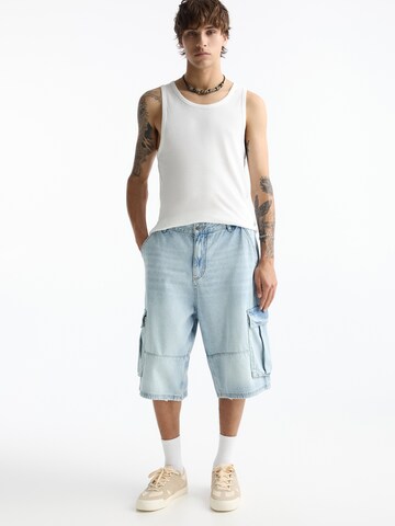 Loosefit Jeans cargo di Pull&Bear in blu