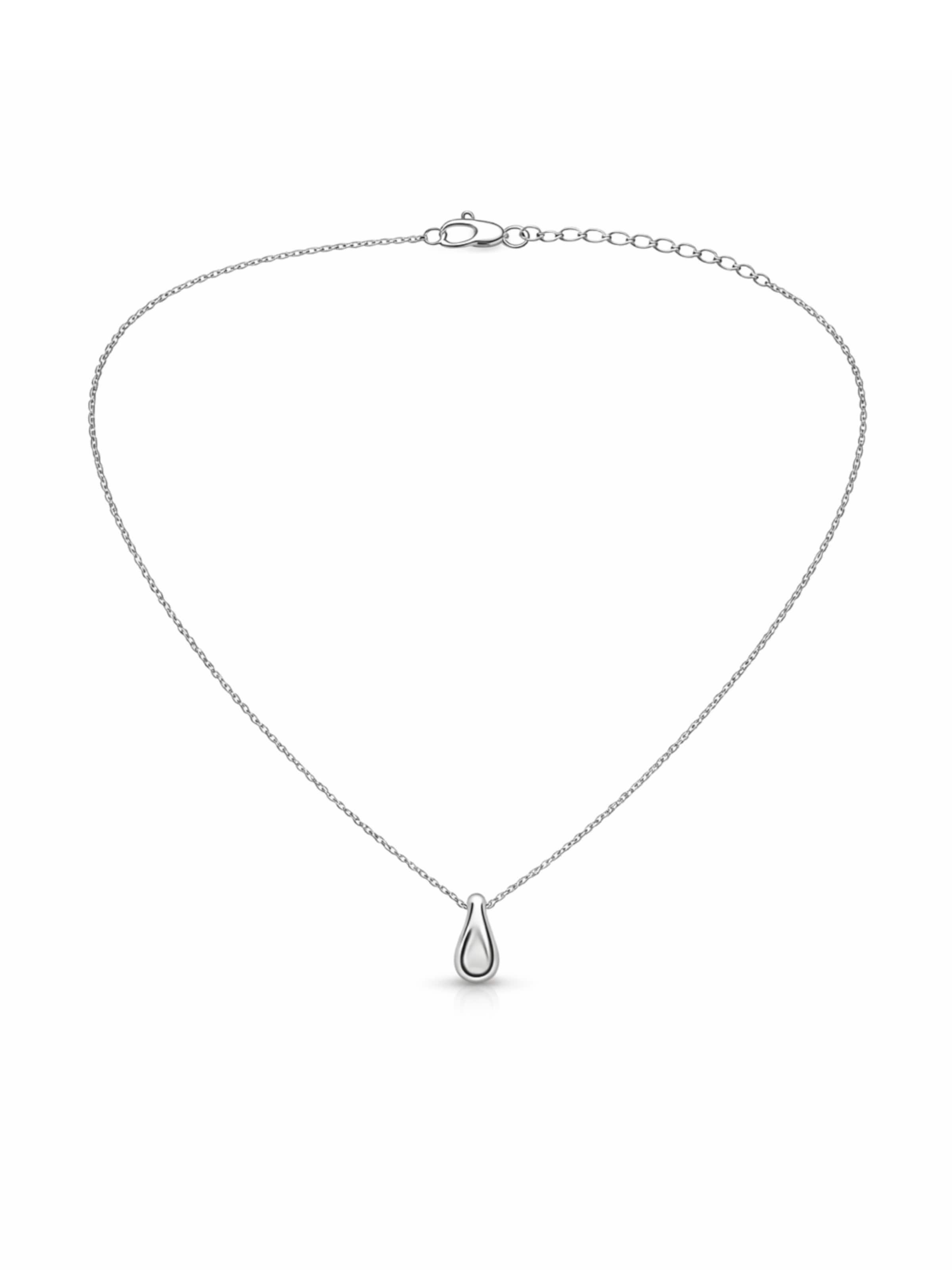 Pure Schmuck Necklace 'Drop Luxury' in Silver: front