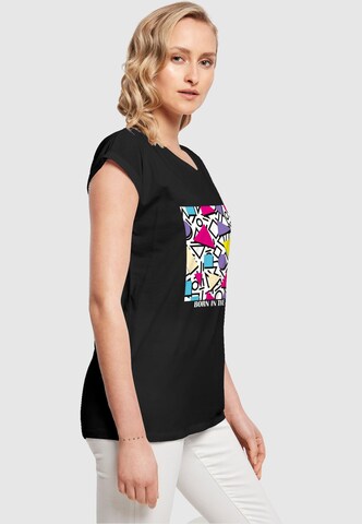 Mister Tee Shirt 'Geometric Retro' in Zwart