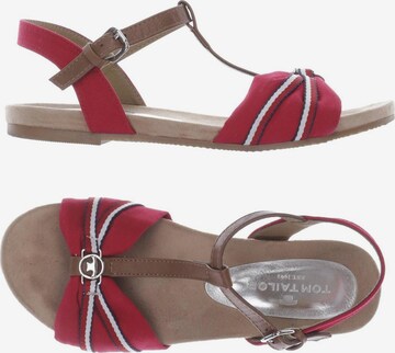 TOM TAILOR DENIM Sandals & High-Heeled Sandals in 38 in Red: front