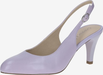 CAPRICE Slingback Pumps in Purple: front