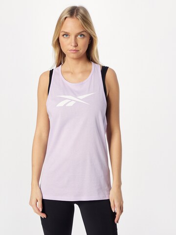 Haut de sport Reebok en violet : devant