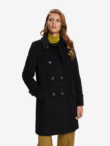 ESPRIT Between-Seasons Coat in Black: front