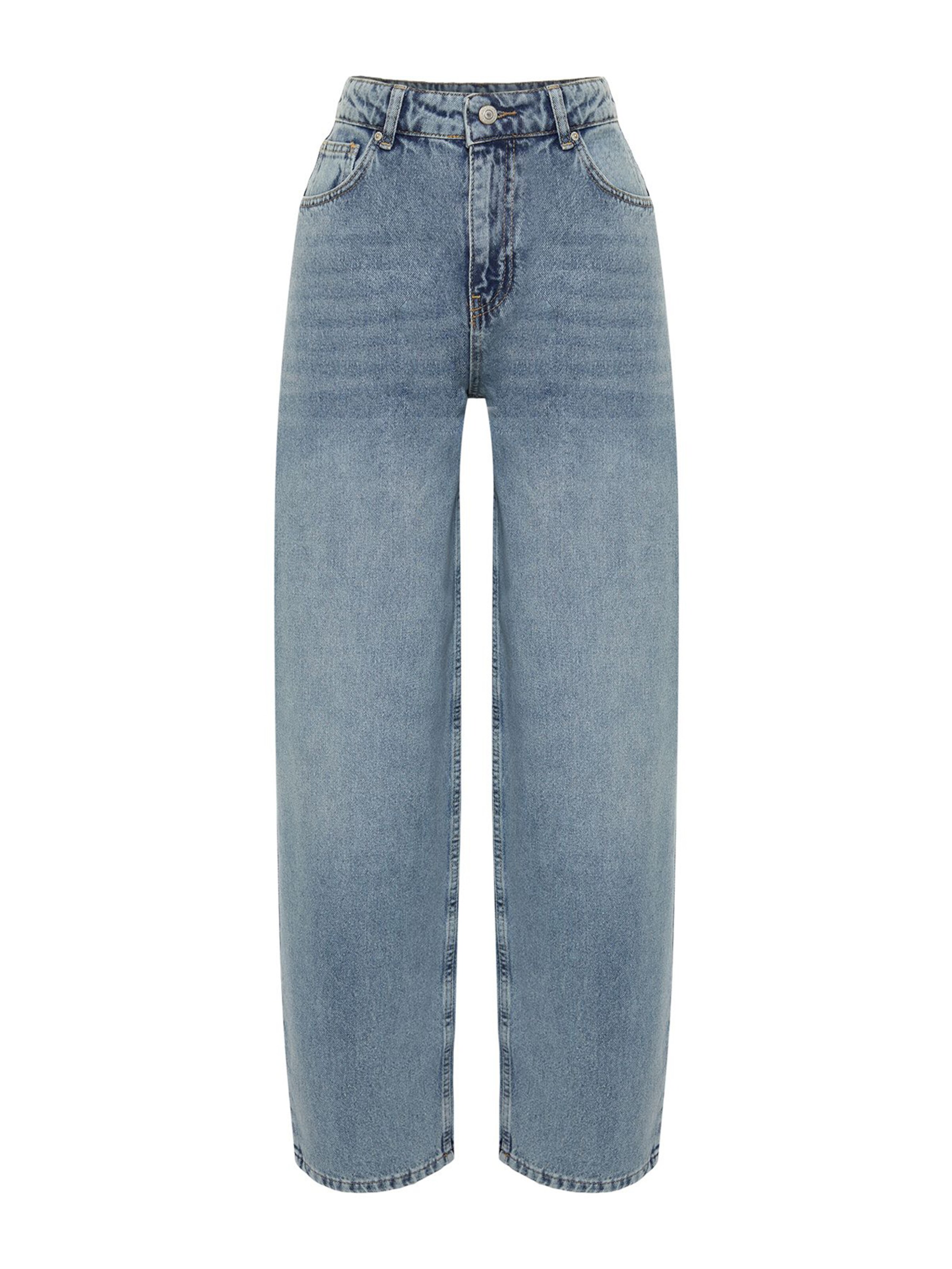 Trendyol Kottis Teksapüksid, värv sinine: eest vaates