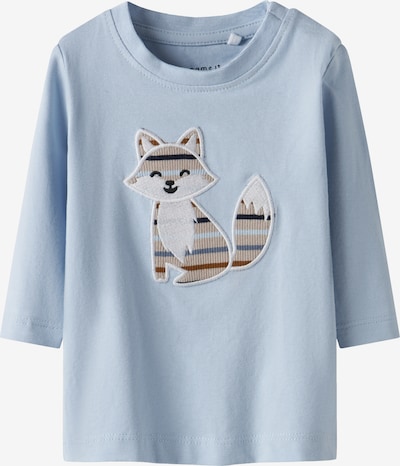 NAME IT Paita 'NBMSING' värissä vaaleansininen / ruskea / beigenharmaa / valkoinen, Tuotenäkymä