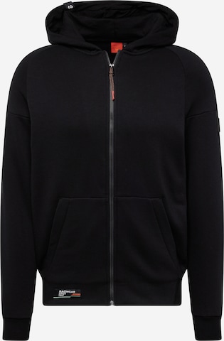 Ragwear Zip-Up Hoodie 'ZENWAY' in Black: front