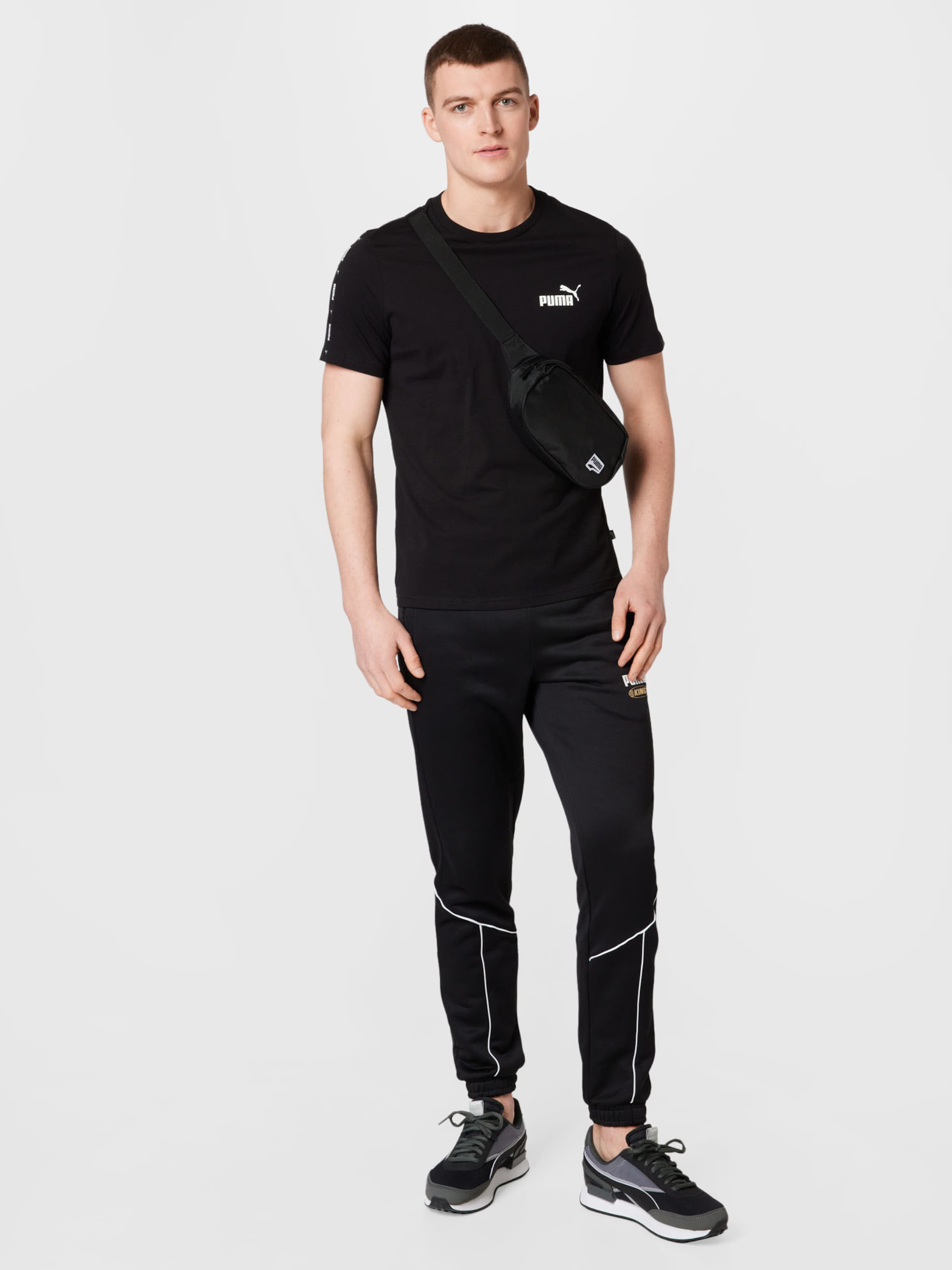 Männer Shirts PUMA Sportshirt 'Essentials +' in Schwarz - UB64380