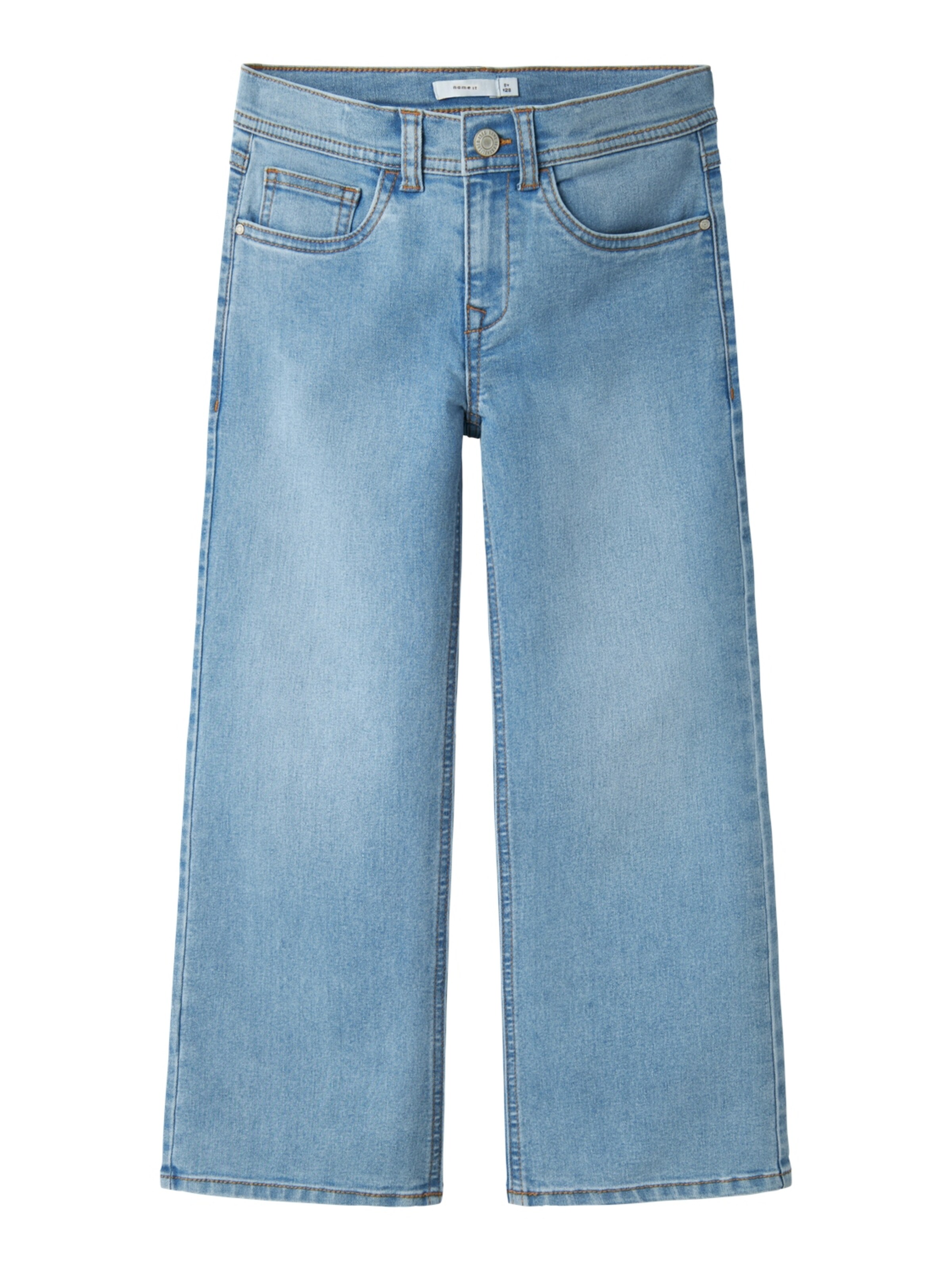 NAME IT KIDS wide leg jeans NKFROSE dark grey denim | wehkamp