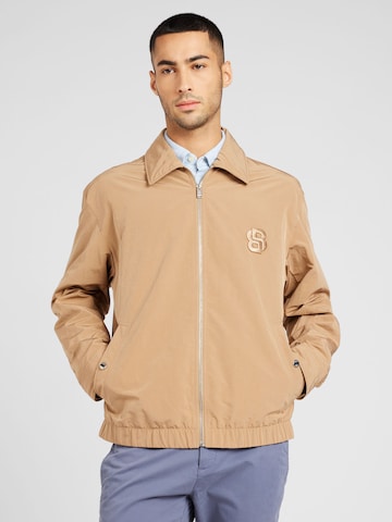 BOSS Black Between-Season Jacket 'Caligola' in Beige: front