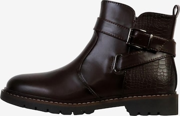 Bottines The Divine Factory en marron : devant